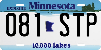 MN license plate 081STP
