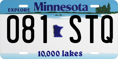 MN license plate 081STQ