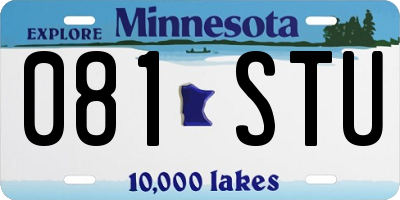 MN license plate 081STU