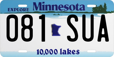 MN license plate 081SUA