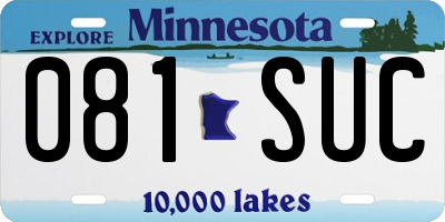 MN license plate 081SUC