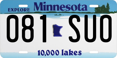 MN license plate 081SUO