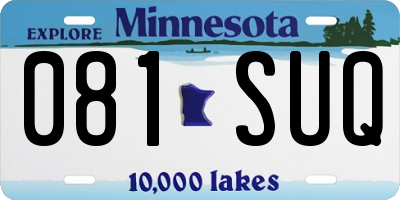 MN license plate 081SUQ