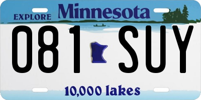 MN license plate 081SUY