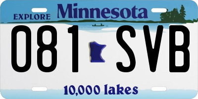 MN license plate 081SVB