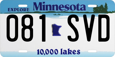 MN license plate 081SVD