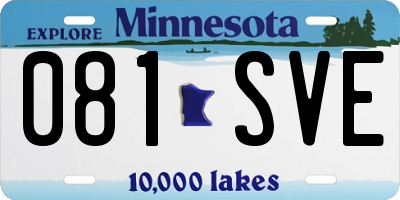 MN license plate 081SVE