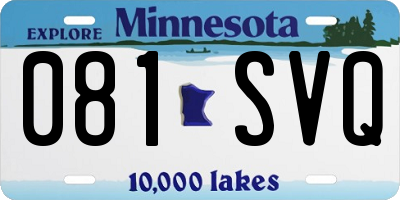 MN license plate 081SVQ
