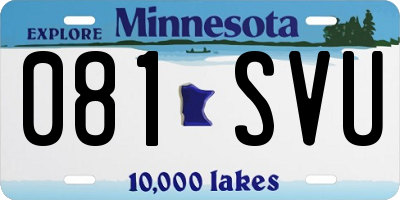 MN license plate 081SVU