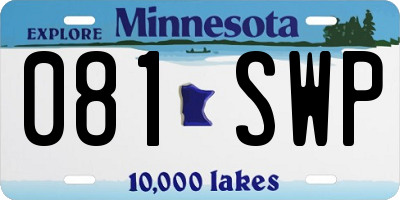 MN license plate 081SWP