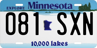 MN license plate 081SXN