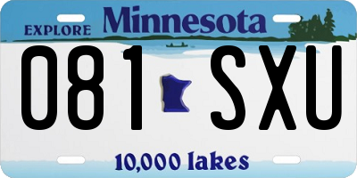 MN license plate 081SXU