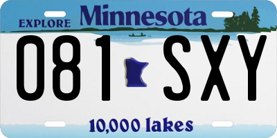 MN license plate 081SXY