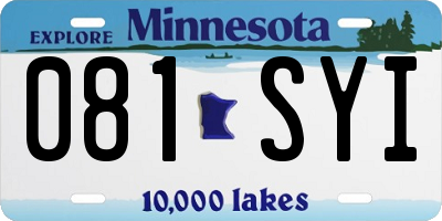 MN license plate 081SYI