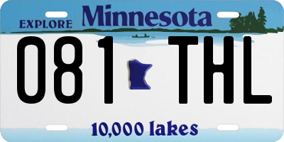 MN license plate 081THL