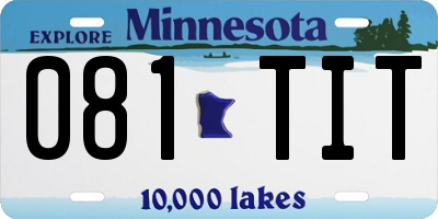 MN license plate 081TIT