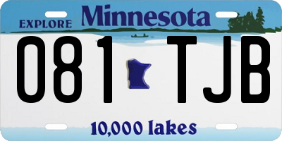 MN license plate 081TJB