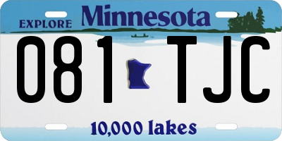 MN license plate 081TJC