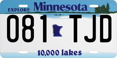 MN license plate 081TJD