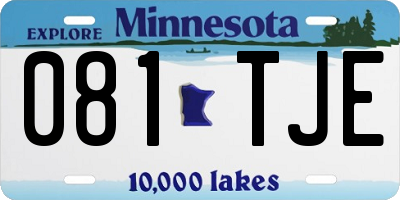 MN license plate 081TJE