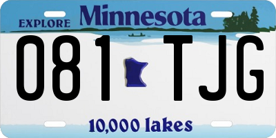 MN license plate 081TJG