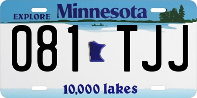 MN license plate 081TJJ