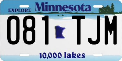 MN license plate 081TJM