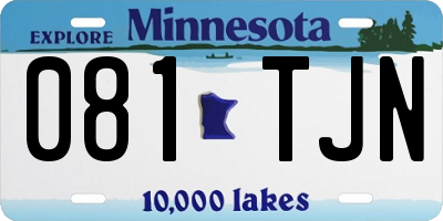 MN license plate 081TJN