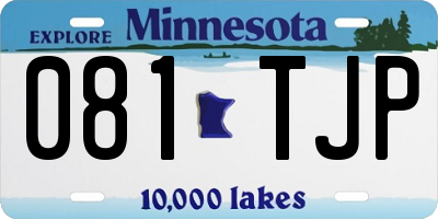 MN license plate 081TJP