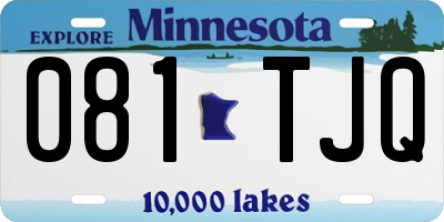 MN license plate 081TJQ