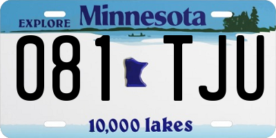 MN license plate 081TJU