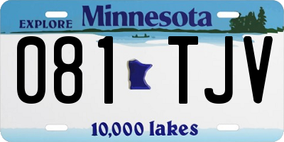MN license plate 081TJV