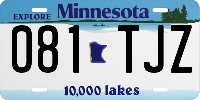 MN license plate 081TJZ