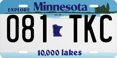 MN license plate 081TKC