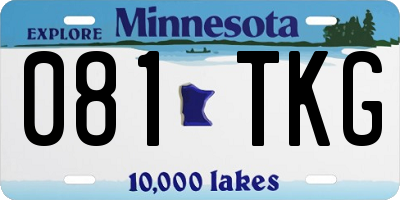 MN license plate 081TKG