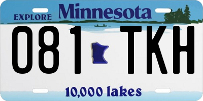 MN license plate 081TKH