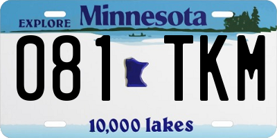 MN license plate 081TKM