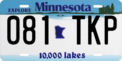 MN license plate 081TKP