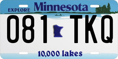 MN license plate 081TKQ