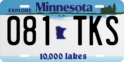 MN license plate 081TKS