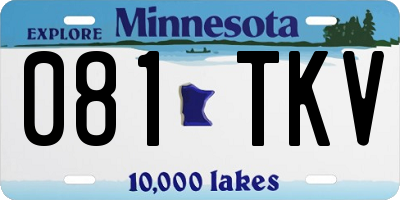 MN license plate 081TKV