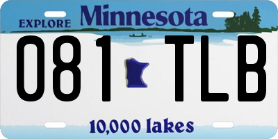 MN license plate 081TLB