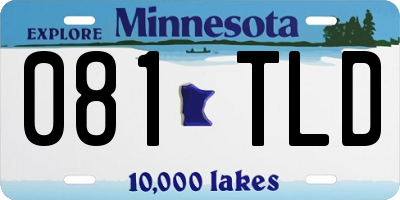 MN license plate 081TLD