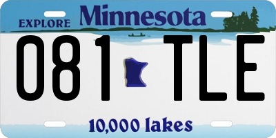 MN license plate 081TLE