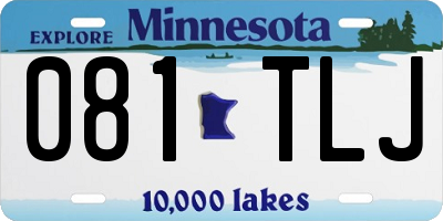 MN license plate 081TLJ