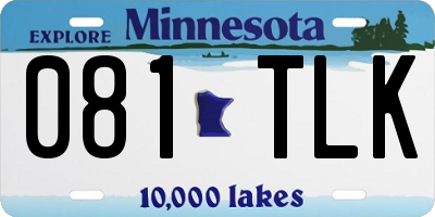 MN license plate 081TLK