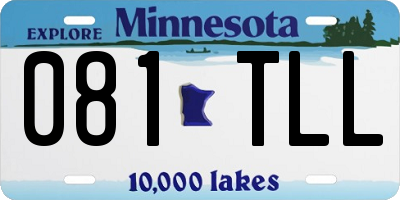 MN license plate 081TLL