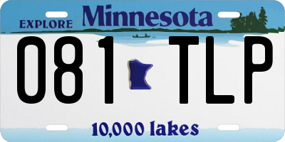 MN license plate 081TLP