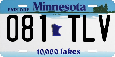 MN license plate 081TLV