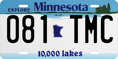MN license plate 081TMC